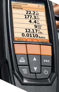 gas flue analyser boiler 